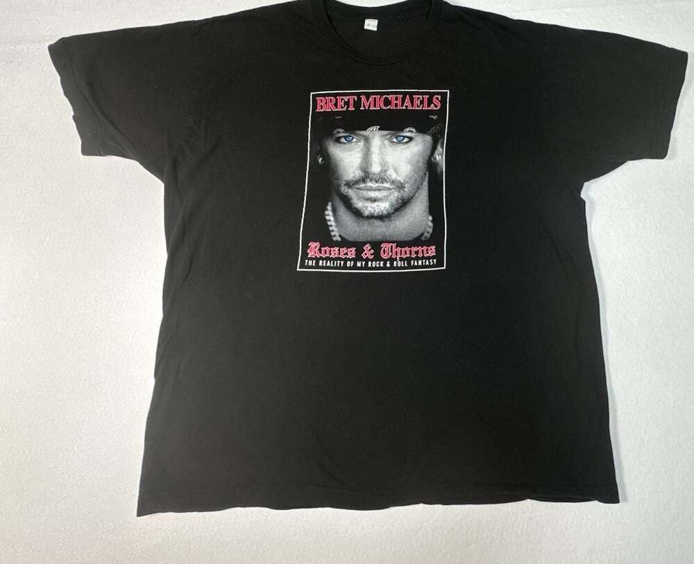 Bret Michaels Roses & Thorns The Reality of My Rock & Roll Fantasy Promo T-Shirt